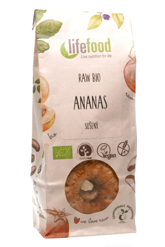 Ananas sušený 100g RAW, BIO