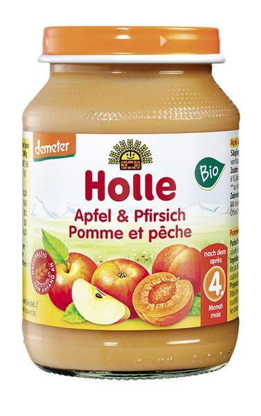 Jablko a broskev 190g DEMETER