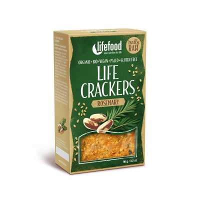 Life crackers rozmarýnové 90g RAW, BIO