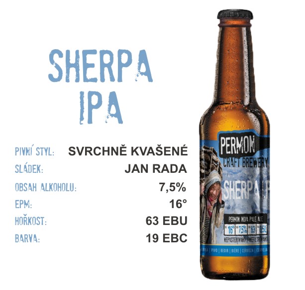 Sherpa I.P.A. 16° 0,5l sklo