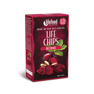 Life chips z červené řepy 40g RAW, BIO