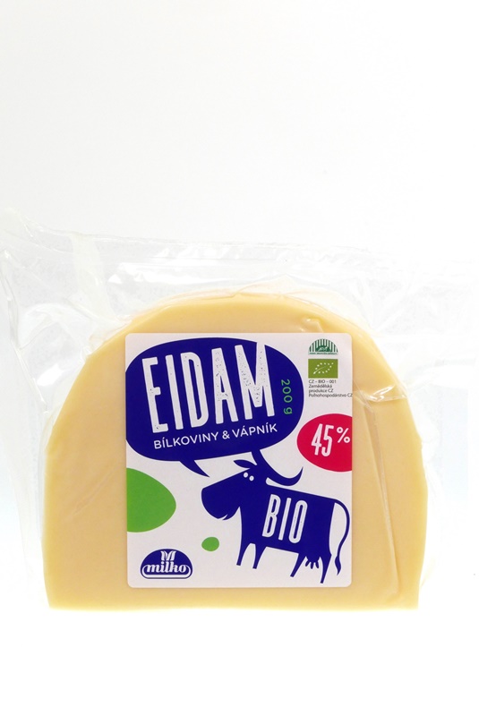 Eidam bloček 45% 200g BIO