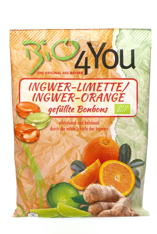 Bonbony ovocné se zázvorem plněné 75g