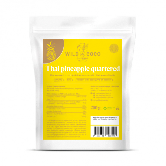 Thajský mini ananas čtvrtky mražené 250g BIO