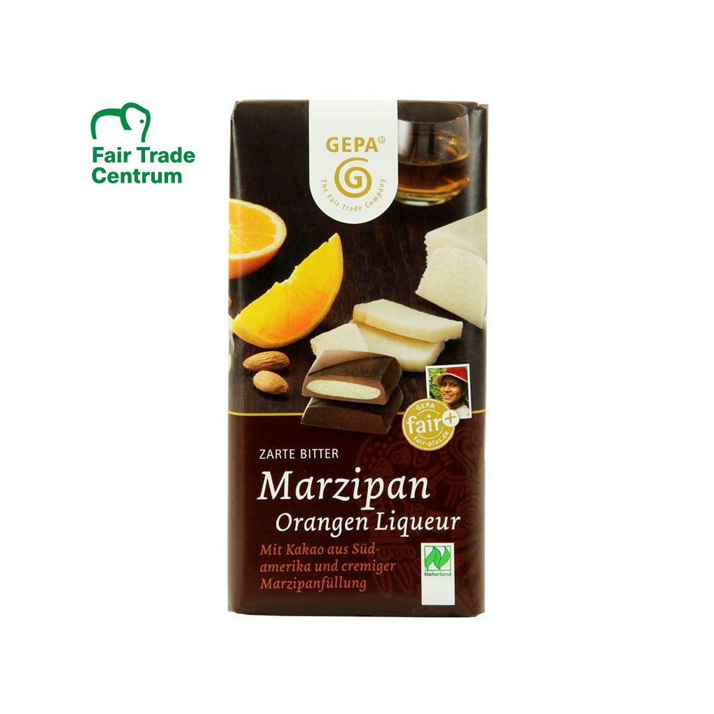 Čokoláda hořká s marcipánem a likérem 90g BIO