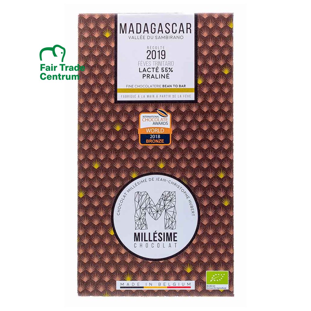 Čokoláda mléčná s pralinkovou náplníi 70g BIO