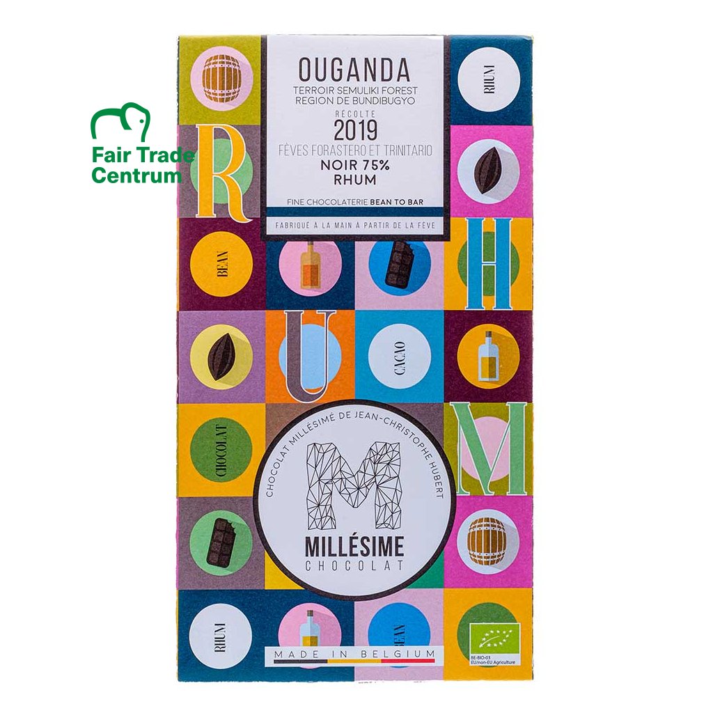 Čokoláda hořká Uganda 75% s rumem 70g BIO