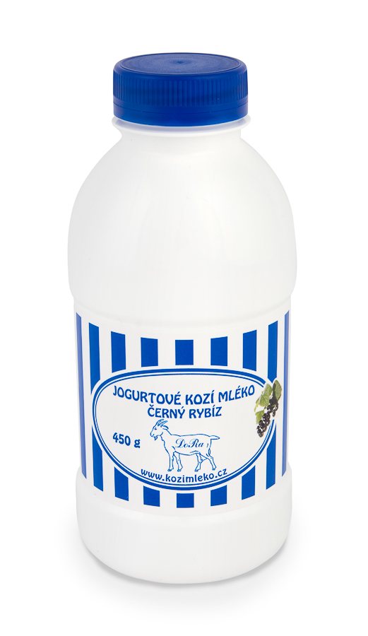 Kozí mléko jogurt. černý rybíz 450g